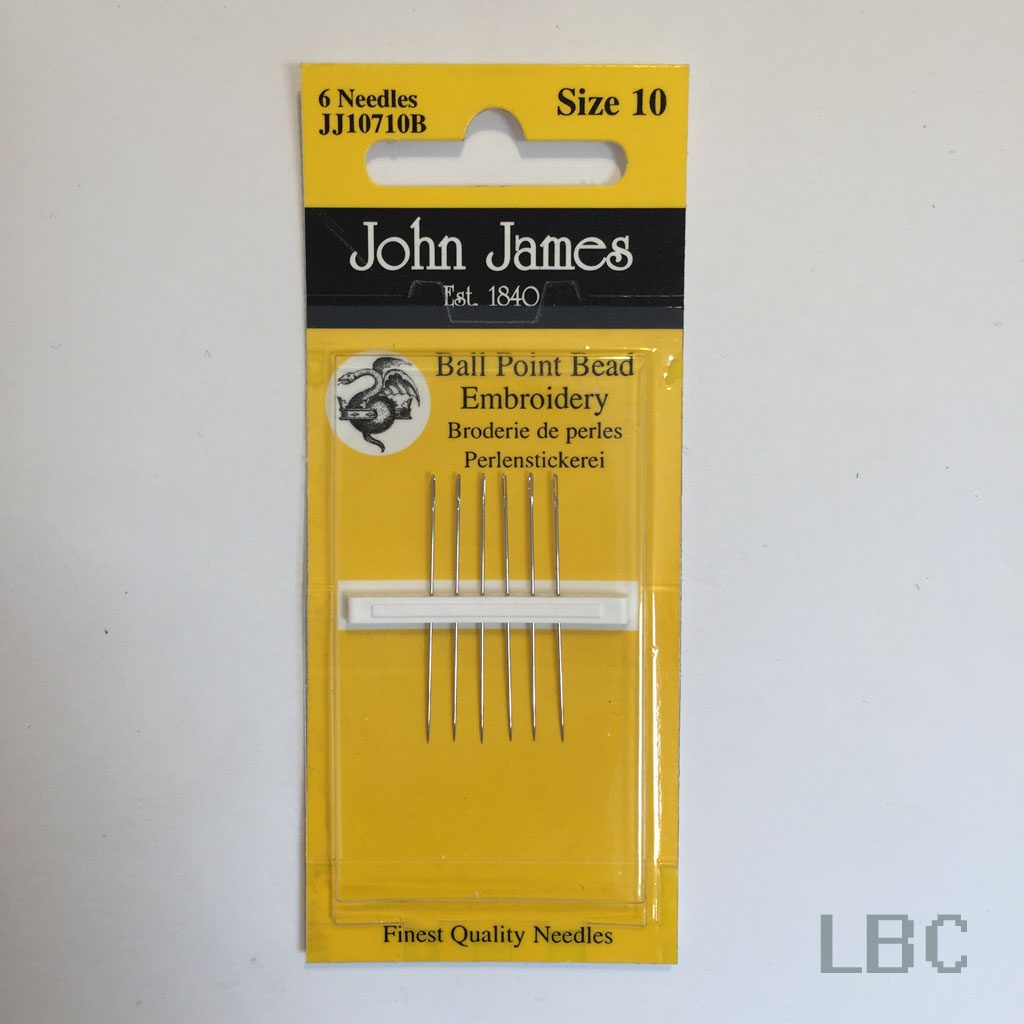 John James Needles ~ Size 10 Ball Point Beading ~ 6pk – Down Sunshine Lane